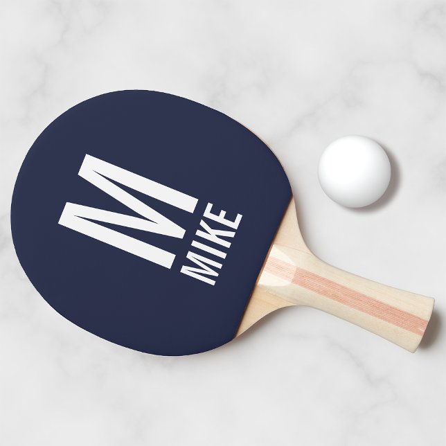 Modern Personlig Monogram och Namn Pingisracket (Skapare uppladdad)