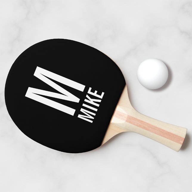 Modern Personlig Monogram och Namn Pingisracket (Skapare uppladdad)
