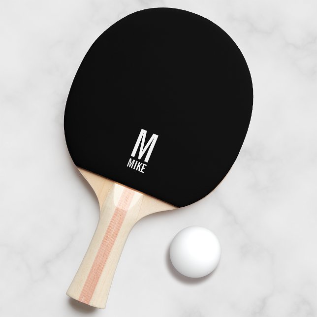 Modern Personlig Monogram och Namn Pingisracket (Skapare uppladdad)