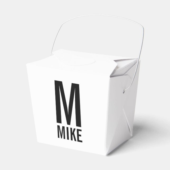 Modern Personlig Monogram och Namn Presentaskar (Framsidan Sidan)