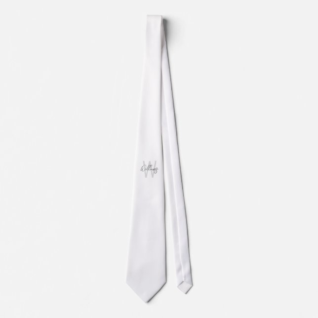 Modern personlig monogram och namn slips (Framsida)