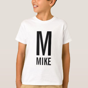 Modern Personlig Monogram och Namn Tee Shirt