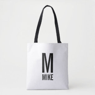 Modern Personlig Monogram och Namn Tygkasse
