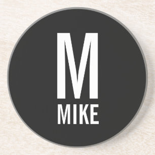 Modern Personlig Monogram och Namn Underlägg