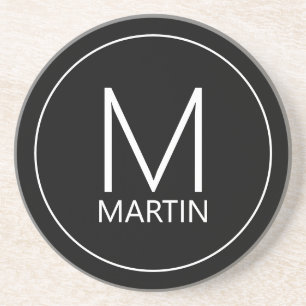 Modern Personlig Monogram och Namn Underlägg