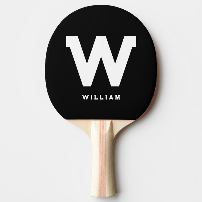 Modern Personlig Monogrammed Bord Tennis Pingisracket (Framsidan)
