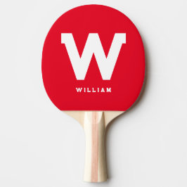 Modern Personlig Monogrammed Bord Tennis Red Pingisracket