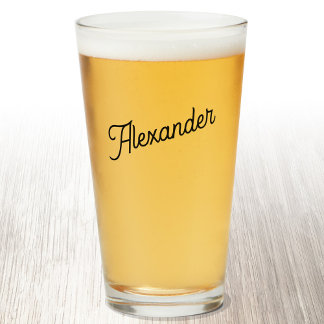 Modern Personlig Namn Beer Glaskopp