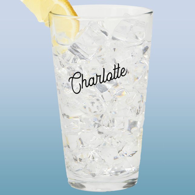 Modern Personlig Namn Glaskopp (Personalized name glass tumbler)