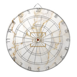 Modern Personlig Namn Guld Effect Marble Darttavla