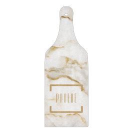 Modern Personlig Namn Guld Effekt Marmor