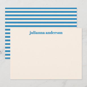Modern Personlig Namn i Bold Streckad Anteckningskort