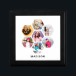 Modern Personlig Namn i flera fotosamlingar Minnesask<br><div class="desc">Multi Photo Collage Modern Personlig Namn Gift Box har en fotokollage av dina favoritfoton i en sexhörning. Personlig med ditt namn i moderna svarta skript. Perfekt för födelsedag, jul, Mors dag, Fars dag, morföräldrar, bror, syster, bästa vän med mera. PHOTO TIP: centrera dina foton innan du laddar upp dem till...</div>