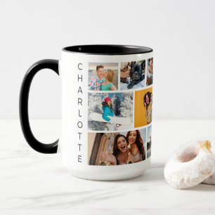 Modern Personlig Namn i flera fotosamlingar Mugg