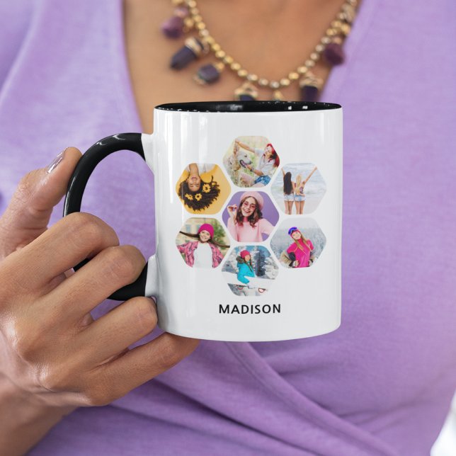 Modern Personlig Namn i flera fotosamlingar Mugg (Skapare uppladdad)