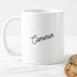Modern Personlig Namn Kaffemugg<br><div class="desc">Personligens egna namndesign i ett modernt teckensnitt.</div>