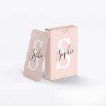 Modern Personlig Namn Monogram Pastel Rosa Casinokort<br><div class="desc">Modern Personlig Namn Monogram Pastel Rosa</div>