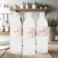 Modern Personlig Namn Monogram Pastel Rosa