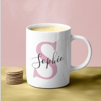 Modern Personlig Namn Monogram Rosa