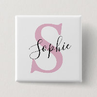 Modern Personlig Namn Monogram Rosa