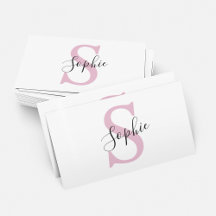 Modern Personlig Namn Monogram Rosa