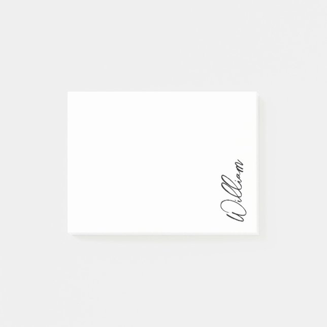 Modern Personlig Namn Post-it Block (Framsida)