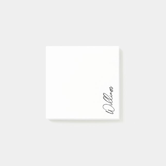 Modern Personlig Namn Post-it Block (Framsida)