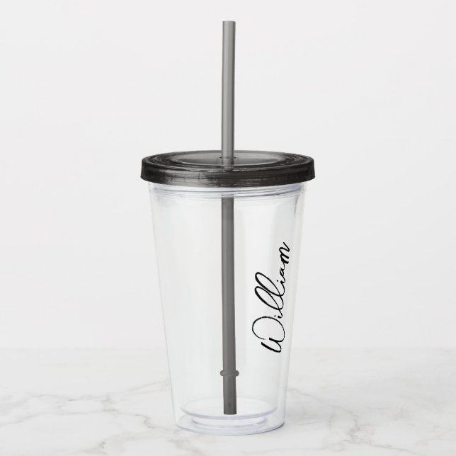 Modern Personlig Namn Take Away Mugg (Framsida)