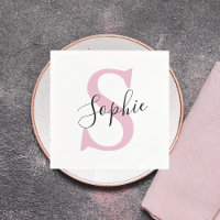 Modern Personlig Namnmonogram Rosa