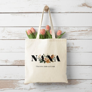 Modern Personlig Nana Blommig Present Tygkasse