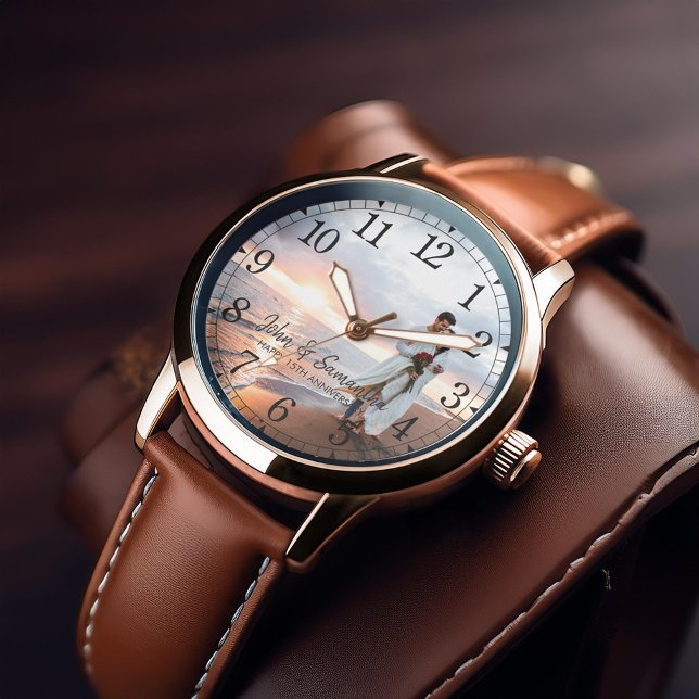 Modern Personlig på årsdagen för fotoutställning Armbandsur (Inspiration mockup (not actual product))