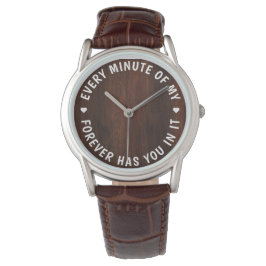 Modern Personlig Pappa Engrave Fars dag White Armbandsur