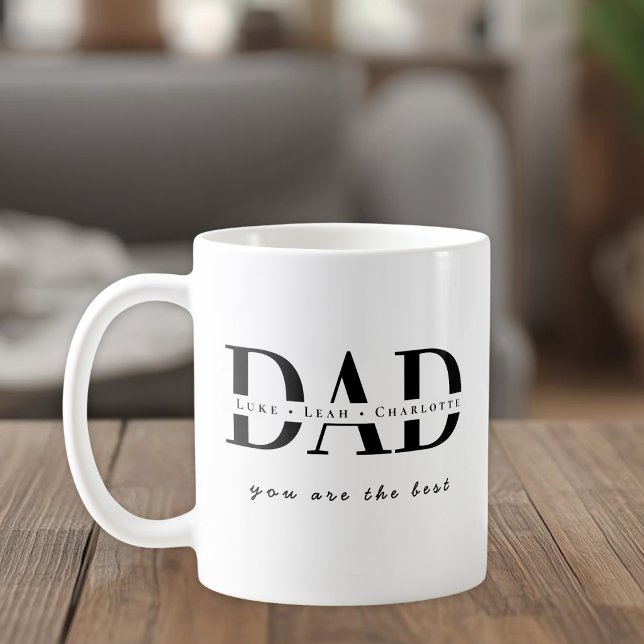 Modern personlig Pappa Namn Mugg (Skapare uppladdad)
