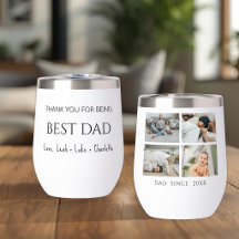Modern Personlig Pappa Sedan Foto Collage Tumbler