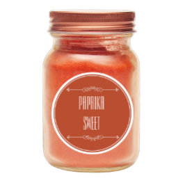 Modern Personlig Paprika Sweet White Text Runt Klistermärke