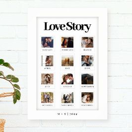 Modern Personlig par Kärlek Story Photo Poster