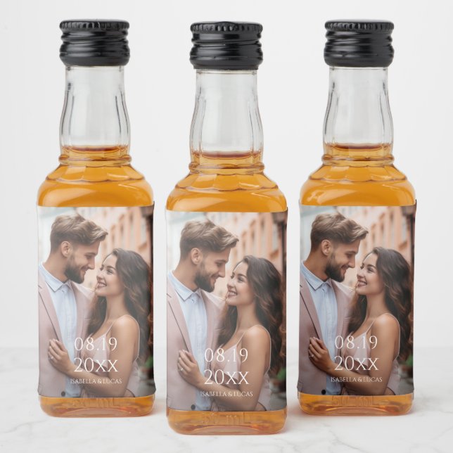 Modern Personlig Photo Bröllop Spritflaskor Etikett (Flaskor)