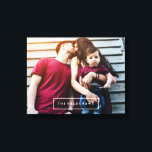 Modern Personlig Photo Canvastryck<br><div class="desc">Anpassa den med din bröllop-dejt,  din familj namn eller valfri text för en vacker och unik biet av väggkonst.</div>