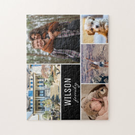 Modern Personlig Photo Collage Family Jigszawa Pussel