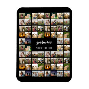 Modern Personlig Photo Collage Magnet