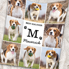 Modern Personlig Photo Collage Pet Hund älskare Fleecefilt