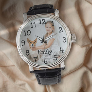 Modern Personlig Photo Namn Armbandsur