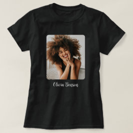 Modern Personlig Photo och Namn Skapar ditt eget T Shirt