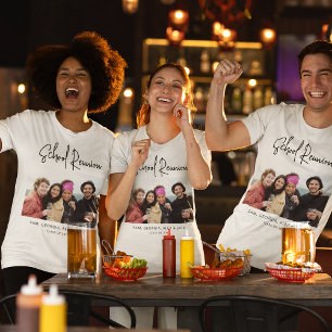 Modern Personlig Photo School Reunion T Shirt