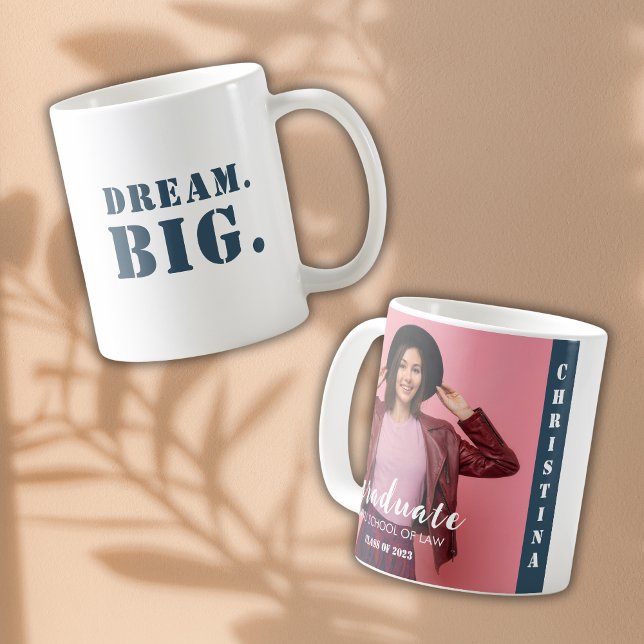 Modern Personlig Photo Script Student Kaffemugg (Skapare uppladdad)