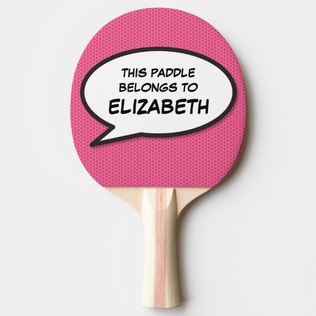 Modern Personlig Pratbubbla Rosa Pingisracket (Framsidan)
