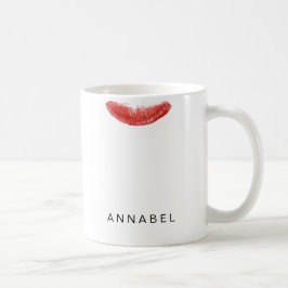 Modern personlig - röd glasplock kaffemugg