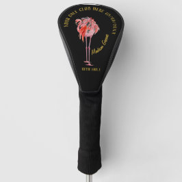 Modern Personlig Rosa Flamingo Golf Head Cover