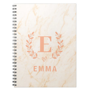 Modern Personlig Rosa Marble Namn & Kärlek Anteckningsbok