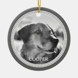 Modern Personlig Rund Husdjur Namn Ornament